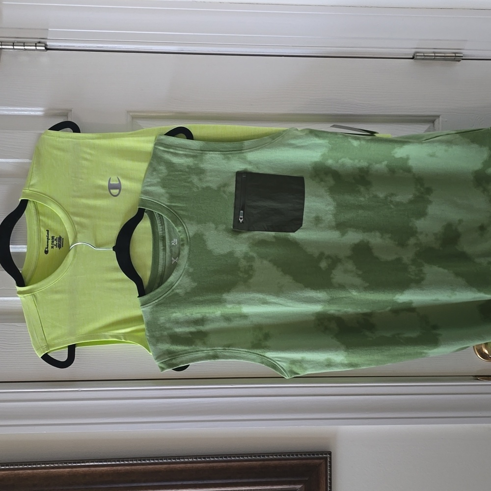 XERSION AND CHAMPION BRANDS GREEN BOYS TANK TOP BUNDLE OF 2 SIZE XL 18/20